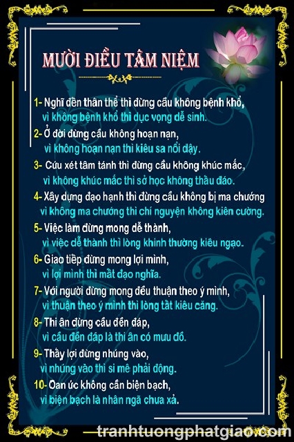 10 Điều Phật Dạy Không Nên Làm